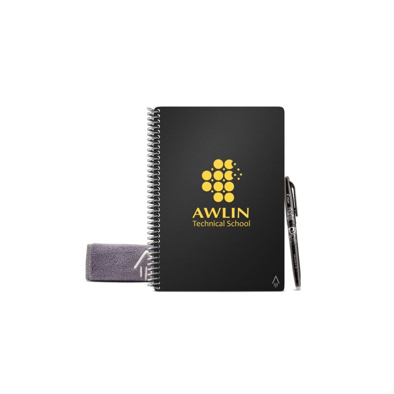 Carnet Réutilisable et Connecté Personnalisé Éco-responsable A5 - Rocketbook® Core Matières : plastique Couleurs : noir nombre d