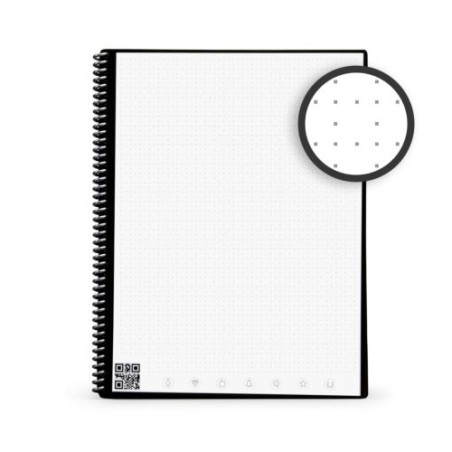 Carnet Réutilisable et Connecté Personnalisé Éco-responsable A5 - Rocketbook® Core Matières : plastique Couleurs : blanc nombre 