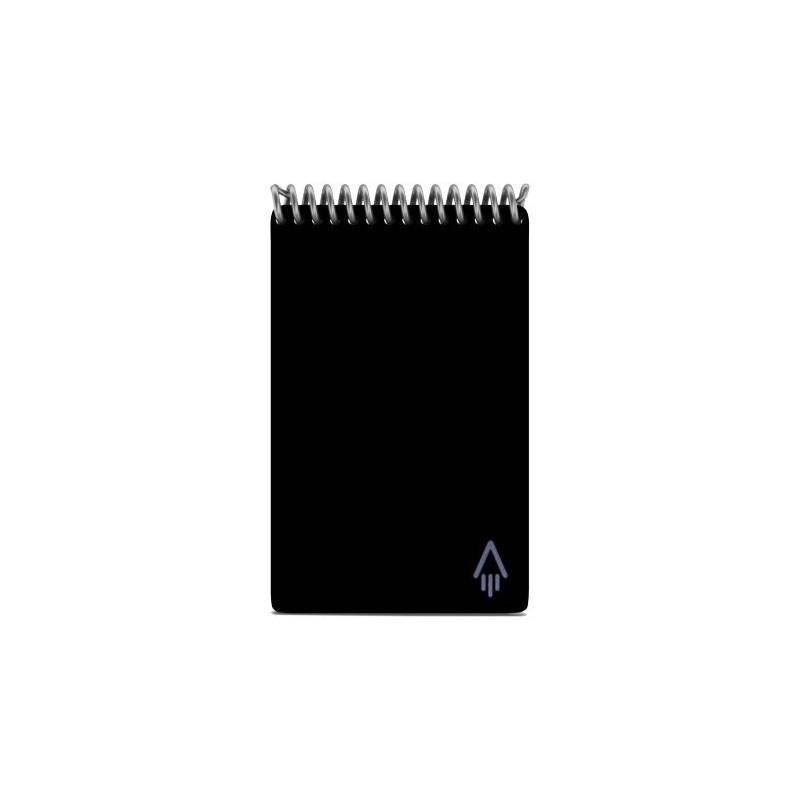Carnet Effaçable Mini A6 Éco-responsable Personnalisé Rocketbook® Core Matières : plastique Couleurs : noir nombre de pages : 48