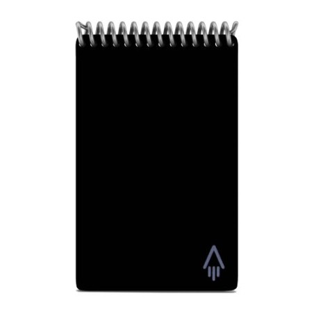 Carnet Effaçable Mini A6 Éco-responsable Personnalisé Rocketbook® Core Matières : plastique Couleurs : noir nombre de pages : 48