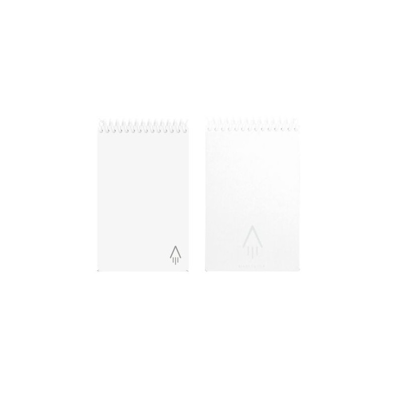 Carnet Effaçable Mini A6 Éco-responsable Personnalisé Rocketbook® Core Matières : plastique Couleurs : blanc nombre de pages : 4
