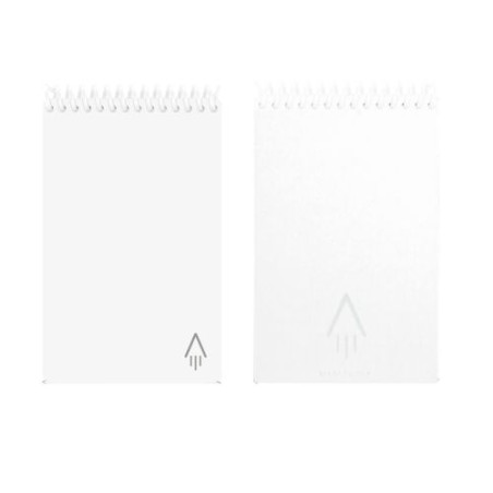 Carnet Effaçable Mini A6 Éco-responsable Personnalisé Rocketbook® Core Matières : plastique Couleurs : blanc nombre de pages : 4