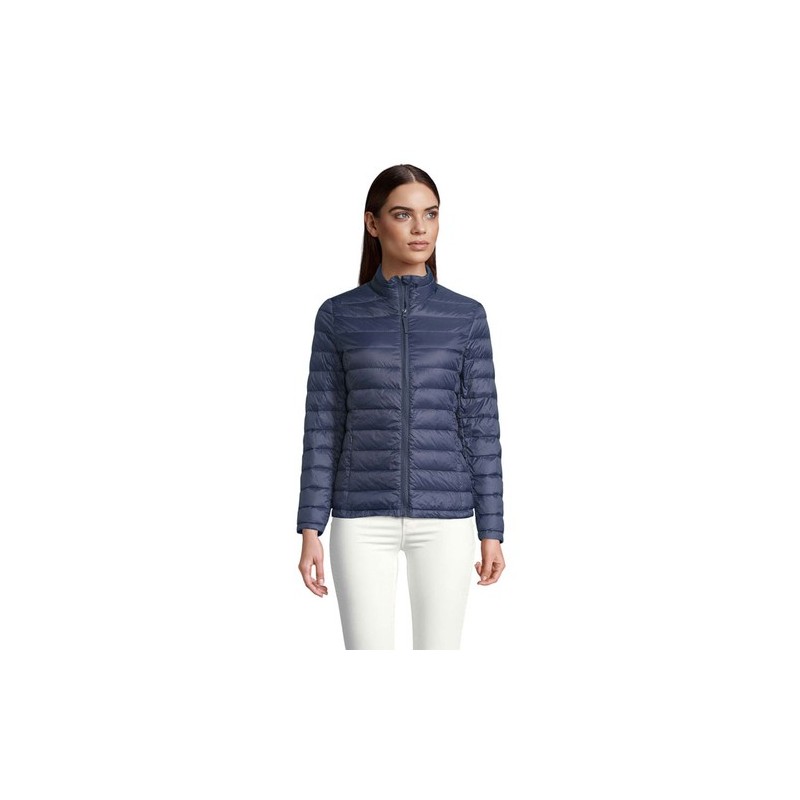 Doudoune Chic Éco-responsable Personnalisée Femme 380T | WILSON Taille textile : L Couleurs : french navy