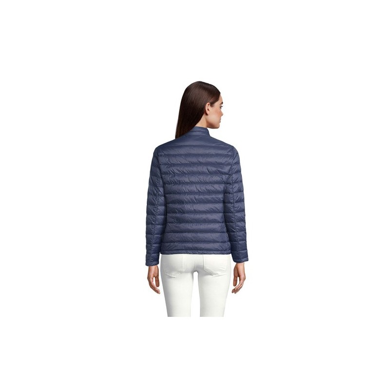 Doudoune Chic Éco-responsable Personnalisée Femme 380T | WILSON Taille textile : L Couleurs : french navy personnalisation sur m