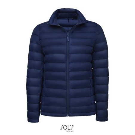 Doudoune Chic Éco-responsable Personnalisée Femme 380T | WILSON Taille textile : L Couleurs : french navy personnalisation sur m