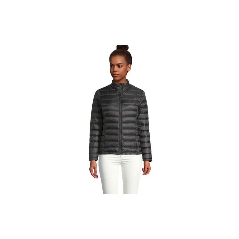 Doudoune Chic Éco-responsable Personnalisée Femme 380T | WILSON Taille textile : M Couleurs : noir personnalisation rapide en Fr