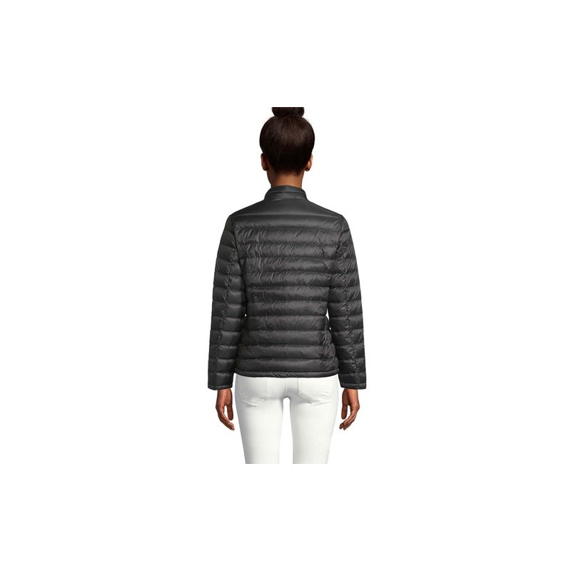 Doudoune Chic Éco-responsable Personnalisée Femme 380T | WILSON Taille textile : M Couleurs : noir goodies personnalisé en stock