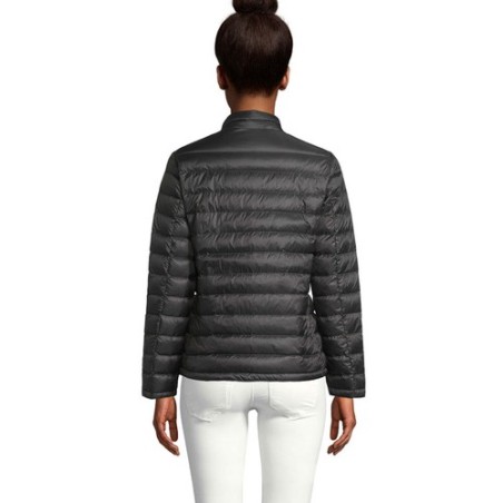Doudoune Chic Éco-responsable Personnalisée Femme 380T | WILSON Taille textile : M Couleurs : noir goodies personnalisé en stock