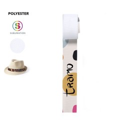 Ruban personnalisable  pour chapeau - Sublimationband Matières : polyester Couleurs : blanc 2