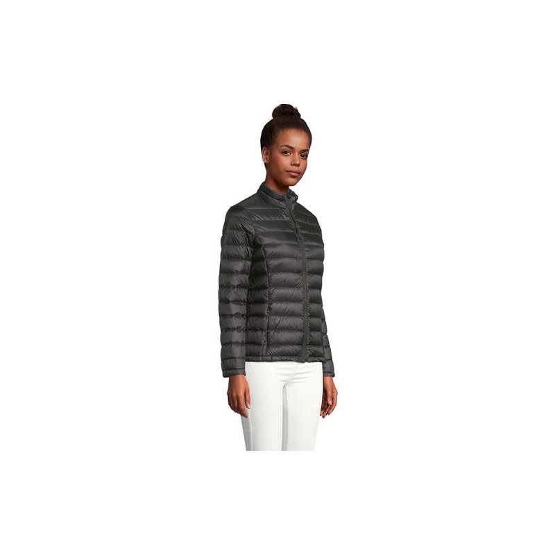 Doudoune Chic Éco-responsable Personnalisée Femme 380T | WILSON Taille textile : M Couleurs : noir objet promotionnel éco-respon