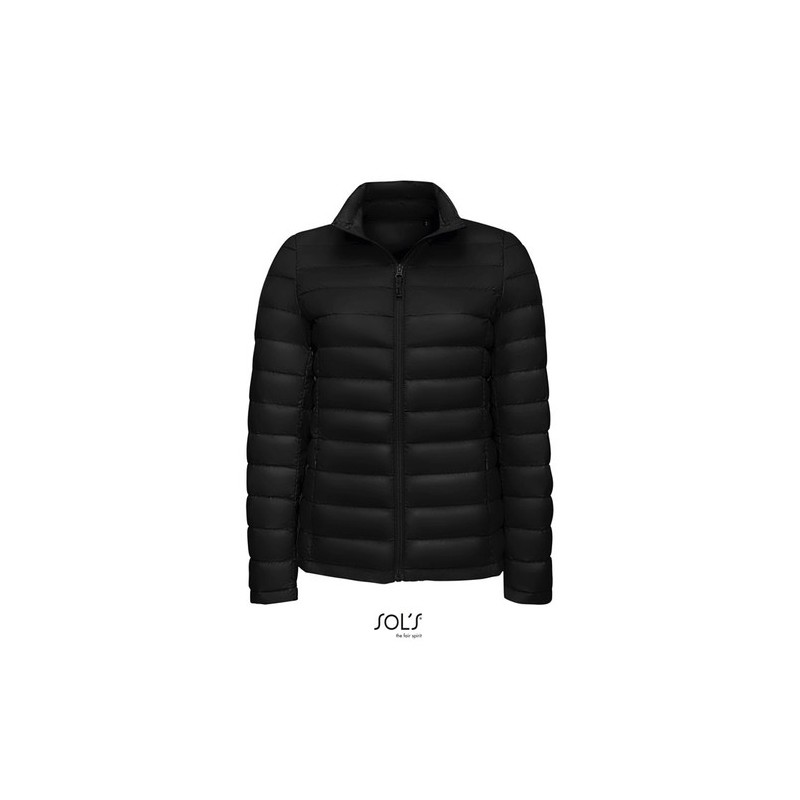 Doudoune Chic Éco-responsable Personnalisée Femme 380T | WILSON Taille textile : M Couleurs : noir cadeau client original