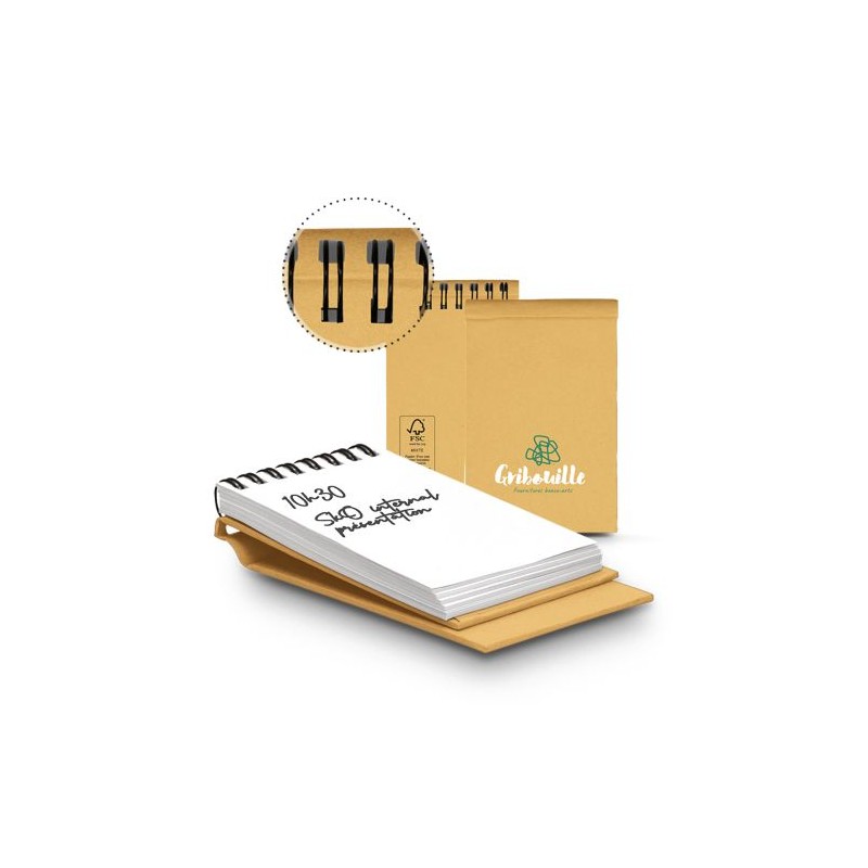 Carnet de Poche Éco-responsable Pratique à Spirales Personnalisé impression haute définition