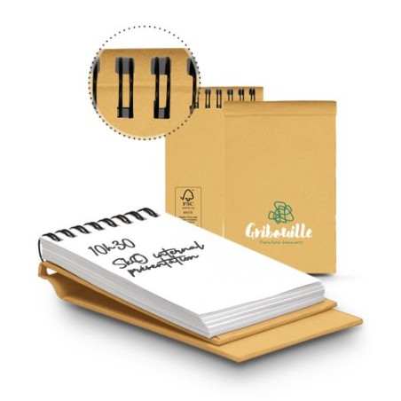 Carnet de Poche Éco-responsable Pratique à Spirales Personnalisé impression haute définition