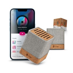 Enceinte Bluetooth Sans Fil Écologique en Liège et RPET - Personnalisée pas cher