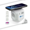 Multiprise Cube Éco-responsable avec Chargeur à Induction et Rallonge - Multifonctionnel