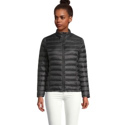 Doudoune Chic Éco-responsable Personnalisée Femme 380T | WILSON Taille textile : L Couleurs : noir impression haute définition