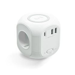 Multiprise Cube Éco-responsable avec Chargeur à Induction et Rallonge - Multifonctionnel cadeau entreprise pas cher