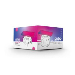 Multiprise Cube Éco-responsable avec Chargeur à Induction et Rallonge - Multifonctionnel goodies publicitaire événementiel