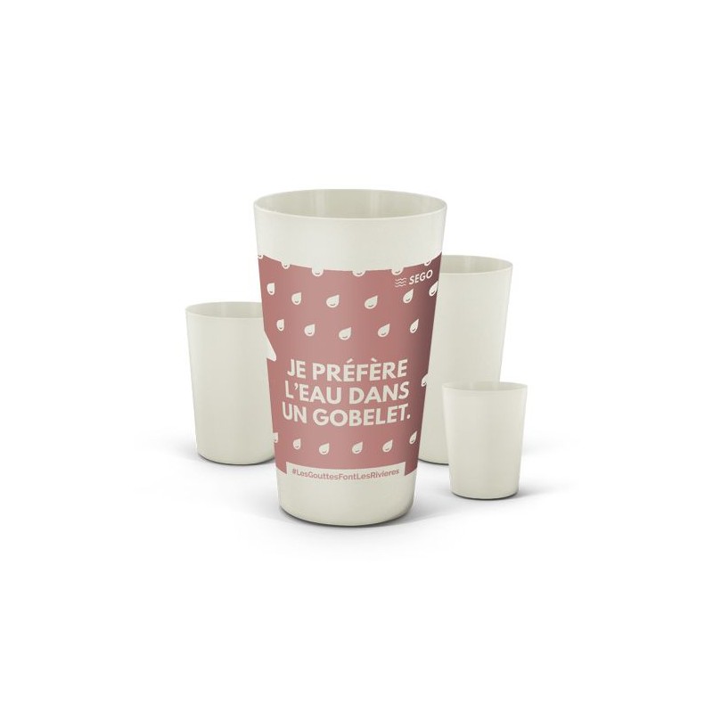 Gobelet Réutilisable en Biocomposite 60 cl Personnalisé