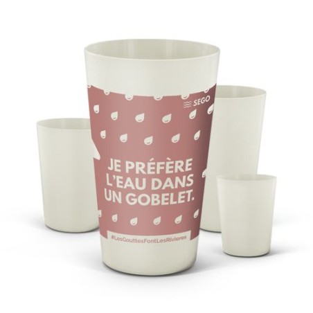 Gobelet réutilisable  en biocomposite 60 cl - Ras Bord cadeau entreprise pas cher