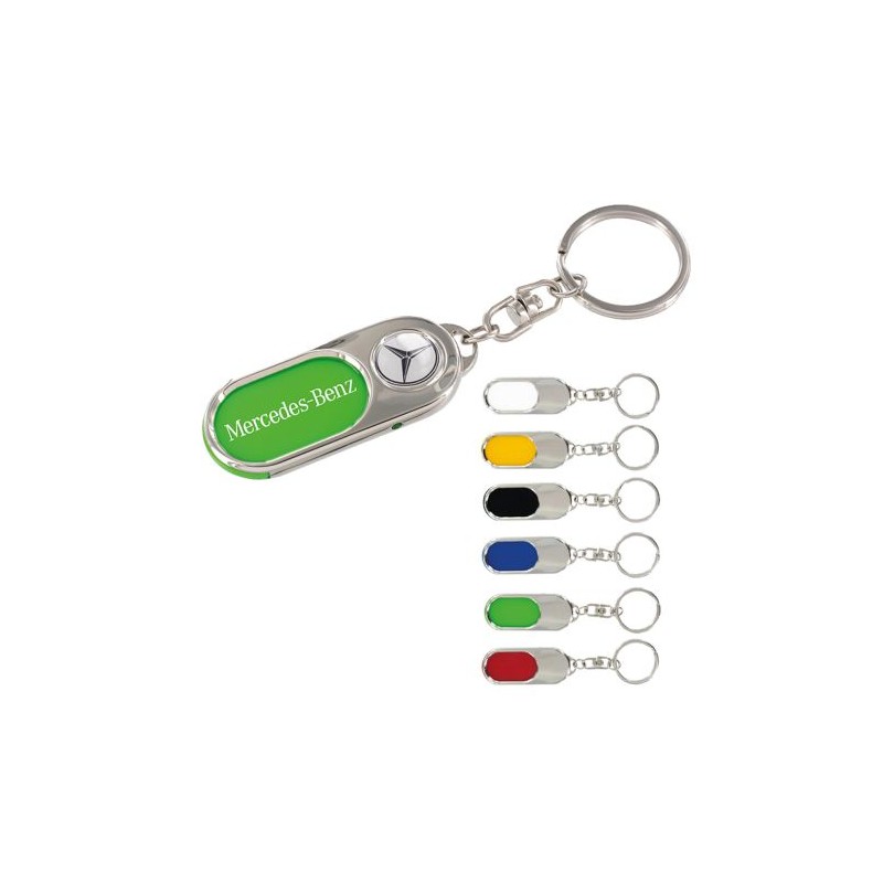 Porte-Clés Métal Personnalisé avec Insert Plastique