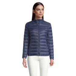 Doudoune Chic Éco-responsable Personnalisée Femme 380T | WILSON Taille textile : XL Couleurs : french navy marquage laser ultra 