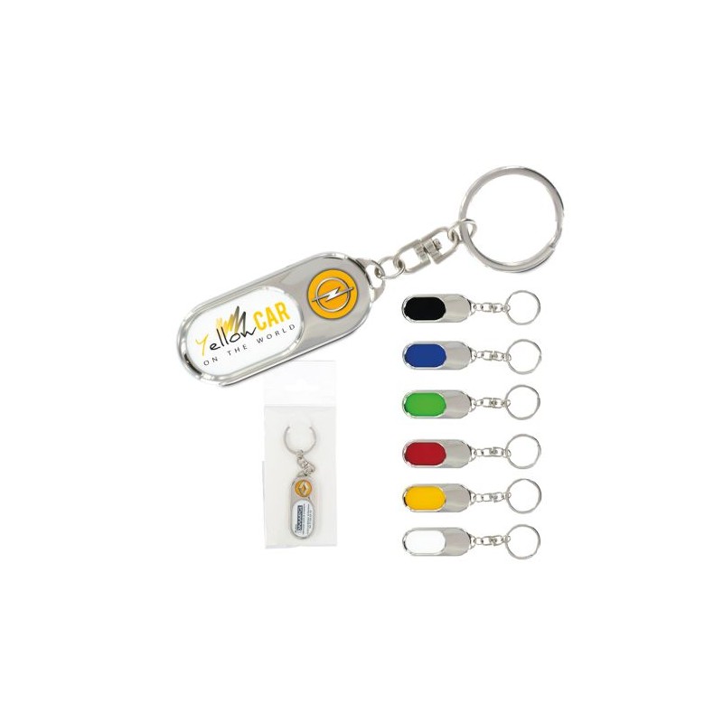 Porte-Clés Métal Personnalisé avec Insert Plastique