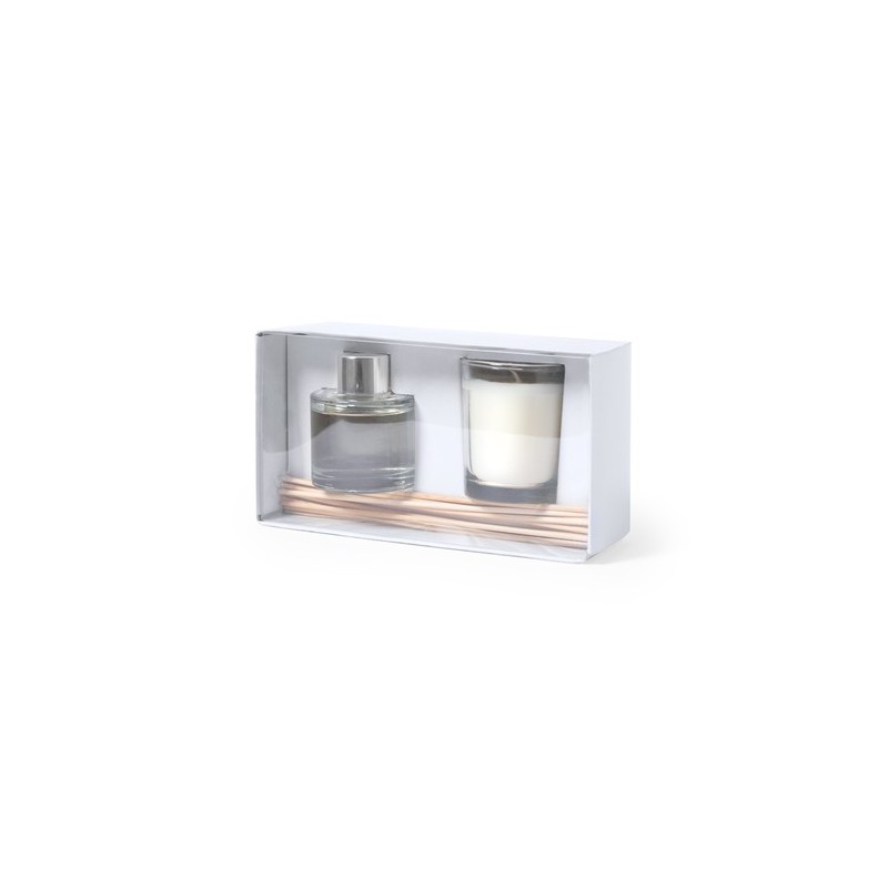 Set Aromatique Personnalisé – Bougie et Diffuseur Hanks objet promotionnel éco-responsable