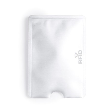 Porte-Cartes Élégant et Personnalisé RFID Becam Matières : aluminium Couleurs : blanc objet promotionnel éco-responsable
