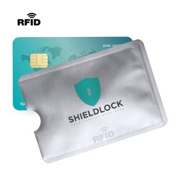 Porte-Cartes Élégant et Personnalisé RFID Becam Matières : aluminium Couleurs : blanc objet promotionnel éco-responsable 2
