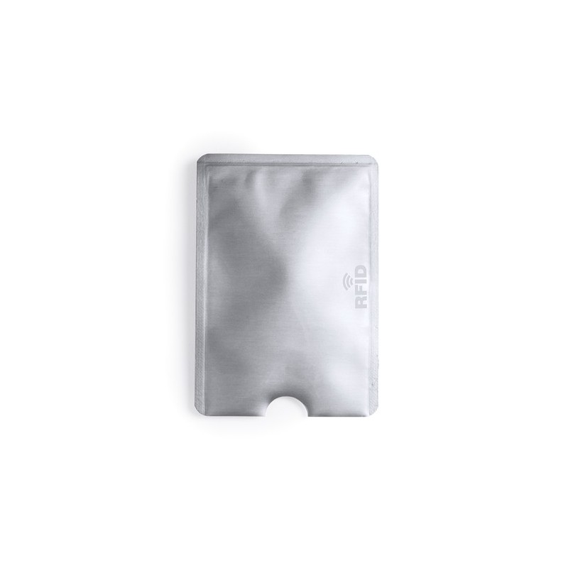 Porte-Cartes Élégant et Personnalisé RFID Becam Matières : aluminium Couleurs : blanc objet publicitaire robuste