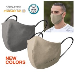 Masque Réutilisable Hygiénique Personnalisé Confort et Sécurité - Liriax Matières : coton Couleurs : blanc personnalisable avec 