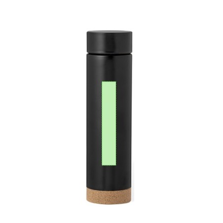 Bouteille Isotherme Éco-responsable Personnalisée pas cher - Thermo Dantek Matières : liège Couleurs : noir impression haute déf