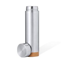 Bouteille Isotherme Éco-responsable Personnalisée pas cher - Thermo Dantek Matières : liège Couleurs : argenté cadeau collaborat