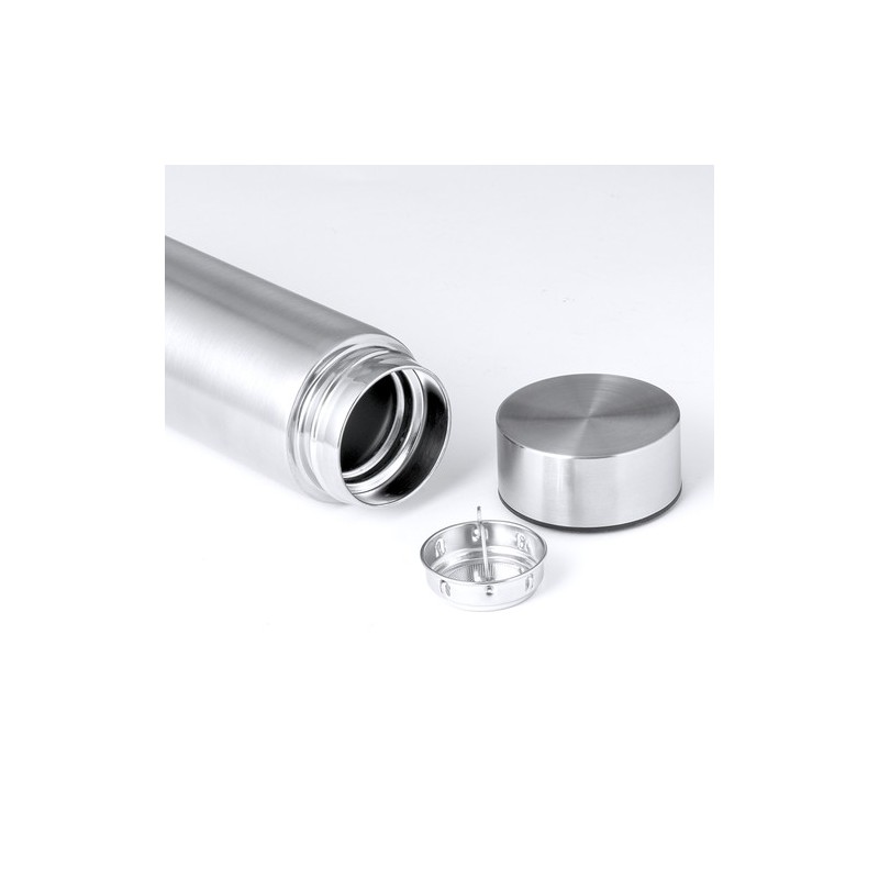 Bouteille Isotherme Éco-responsable Personnalisée pas cher - Thermo Dantek Matières : liège Couleurs : blanc cadeau collaborateu