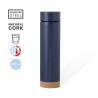 Bouteille Isotherme Éco-responsable Personnalisée pas cher - Thermo Dantek Matières : liège Couleurs : bleu marine livraison exp