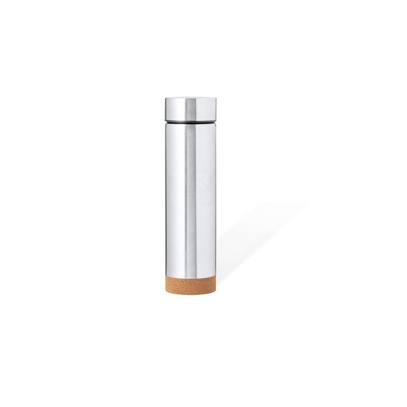 Bouteille Isotherme Éco-responsable Personnalisée pas cher - Thermo Dantek Matières : liège Couleurs : bleu marine personnalisab