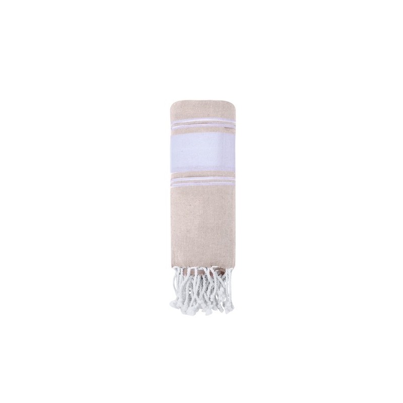 Paréo Serviette Personnalisé 100% Coton Recyclé - Lainen Matières : coton recyclé Couleurs : marron