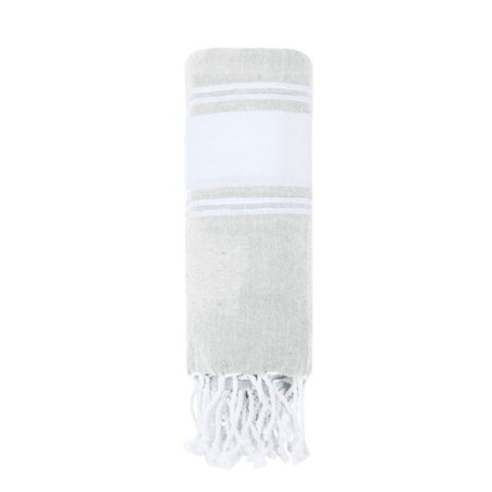 Paréo Serviette Personnalisé 100% Coton Recyclé - Lainen Matières : coton recyclé Couleurs : marron objet publicitaire robuste