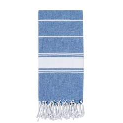 Paréo Serviette Personnalisé 100% Coton Recyclé - Lainen Matières : coton recyclé Couleurs : bleu marine goodies personnalisé en
