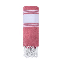 Paréo Serviette Personnalisé 100% Coton Recyclé - Lainen Matières : coton recyclé Couleurs : bleu marine impression haute défini