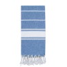 Paréo Serviette Personnalisé 100% Coton Recyclé - Lainen Matières : coton recyclé Couleurs : bleu clair objet promo petit budget