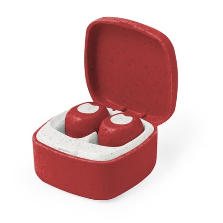 Écouteurs Écoresponsables Personnalisés pas cher Oriley Matières : ABS Couleurs : rouge personnalisable avec votre logo