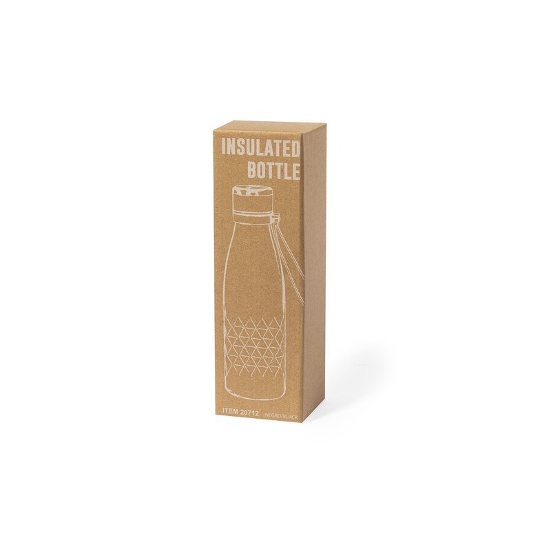 Bouteille Isotherme Thermique Éco-responsable 550 ml Hexor Matières : acier inoxydable Couleurs : argenté marquage laser ultra p