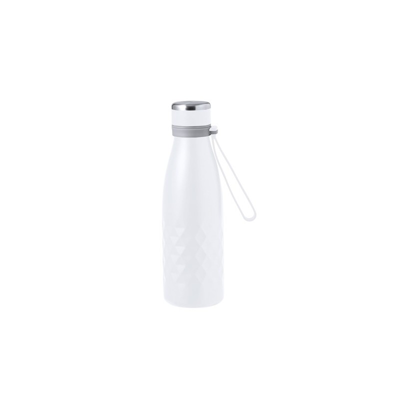 Bouteille Isotherme Thermique Éco-responsable 550 ml Hexor Matières : acier inoxydable Couleurs : blanc personnalisable avec vot