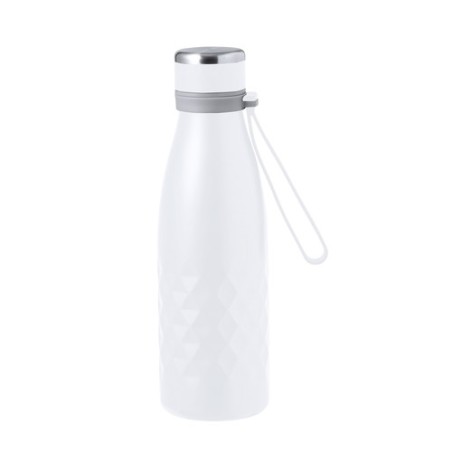Bouteille Isotherme Thermique Éco-responsable 550 ml Hexor Matières : acier inoxydable Couleurs : blanc personnalisable avec vot
