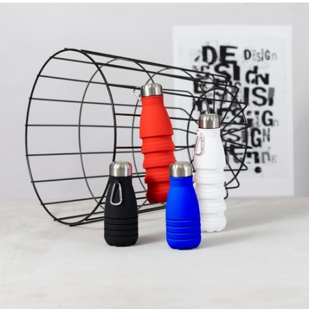 Bidon Éco-responsable et Personnalisé Pliable Fael Matières : silicone Couleurs : blanc objet promo petit budget
