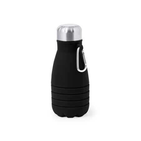 Bidon Éco-responsable et Personnalisé Pliable Fael Matières : silicone Couleurs : blanc impression logo haute qualité