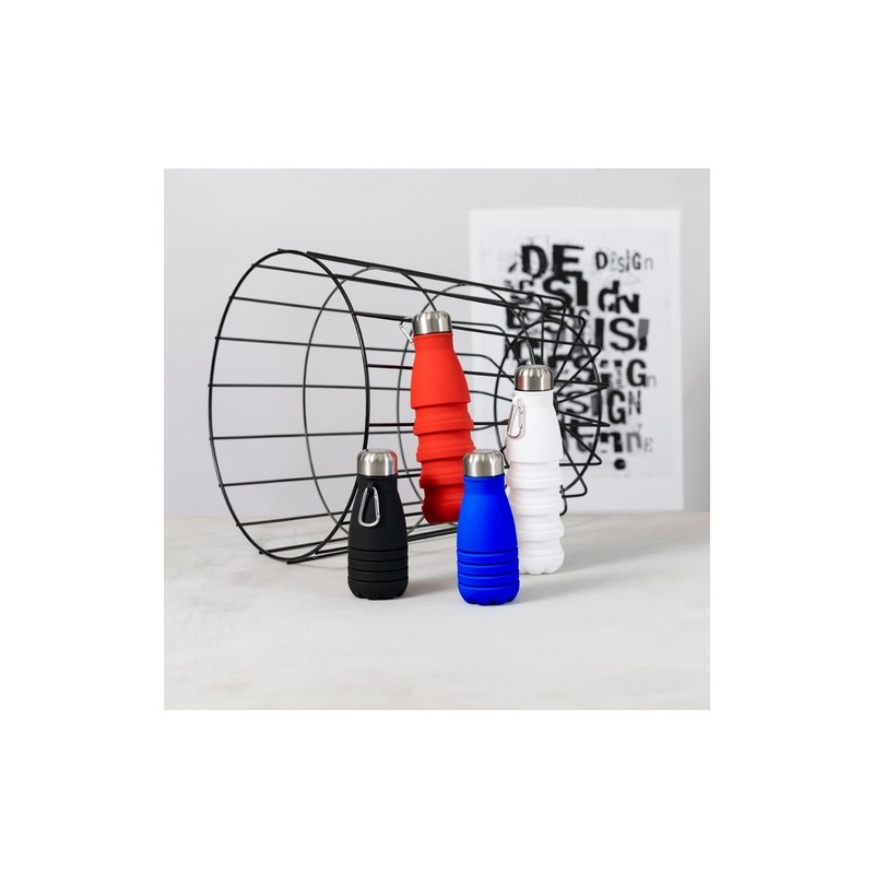 Bidon Éco-responsable et Personnalisé Pliable Fael Matières : silicone Couleurs : bleu cadeau affaires élégant