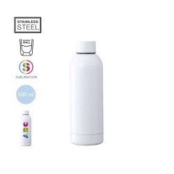 Bidon Thermique Personnalisé Sublimation Cadeau d'Entreprise Hodis Matières : acier inoxydable Couleurs : blanc 2